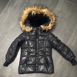 Diesel Black Faux Fur Lined Jacket 6x
